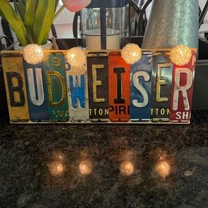 Budweiser sign, lights not included
